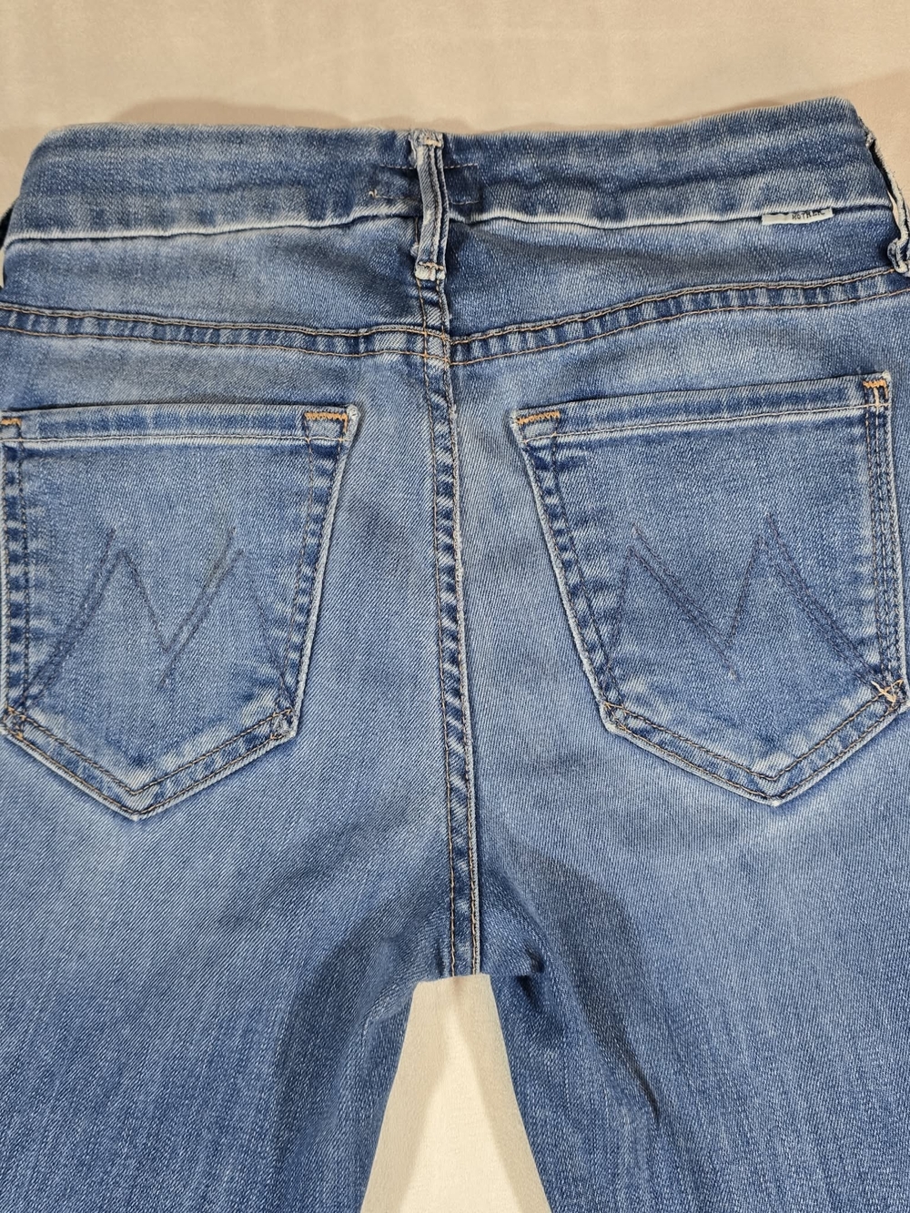 MOTHER The Looker Ankle Fray Jeans Birds Of Paradise Size 24